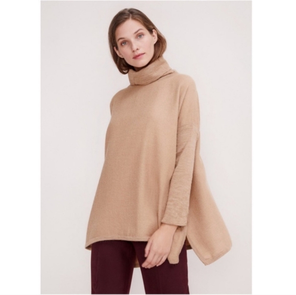 Cuyana Sweaters - Cuyana Baby Alpaca Oversized Turtleneck Cowl Neck Sweater Size M/L